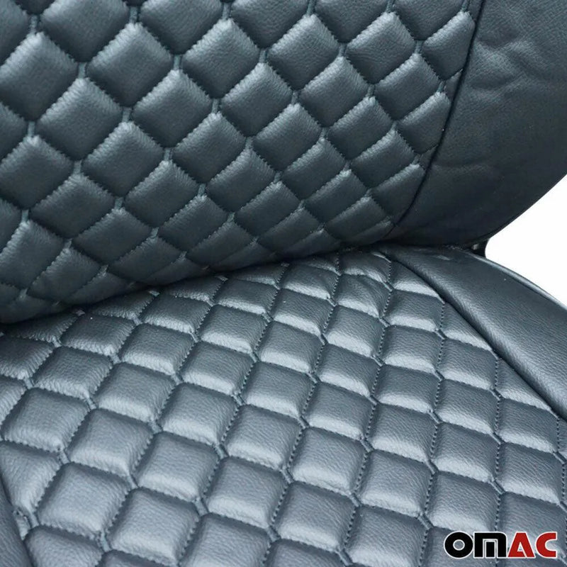 2006-2018 Mercedes Sprinter W906 Leather Front Custom fit Seat Covers Black