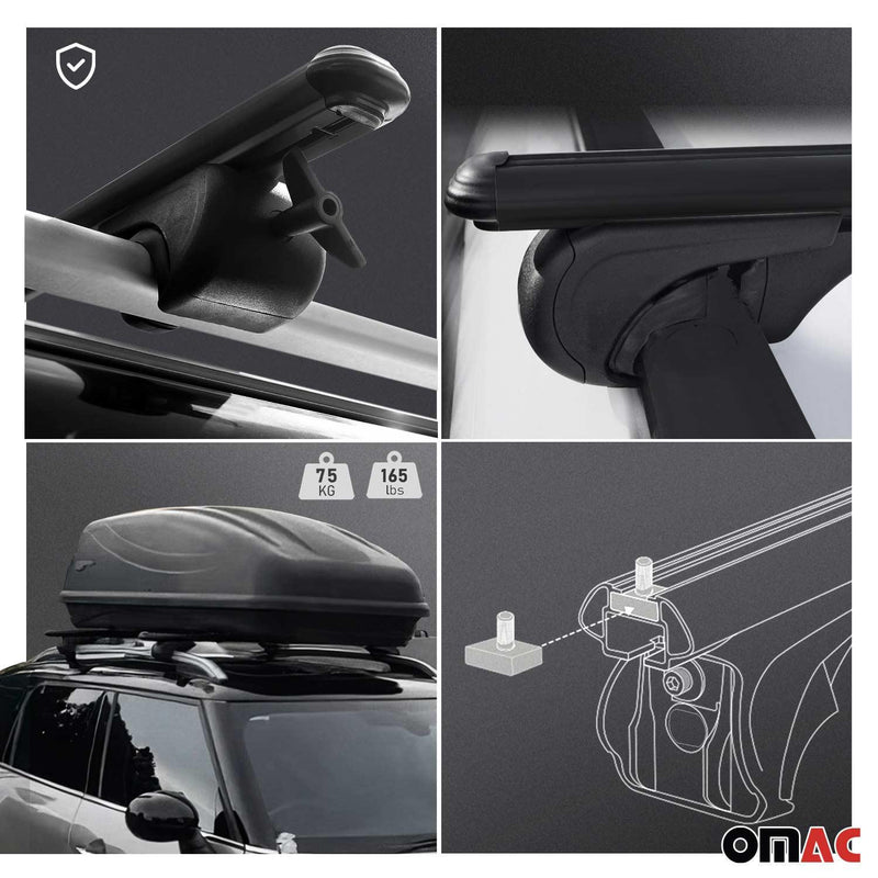 2003-2010 Porsche Cayenne Roof Racks & Roof Rack Rails Black