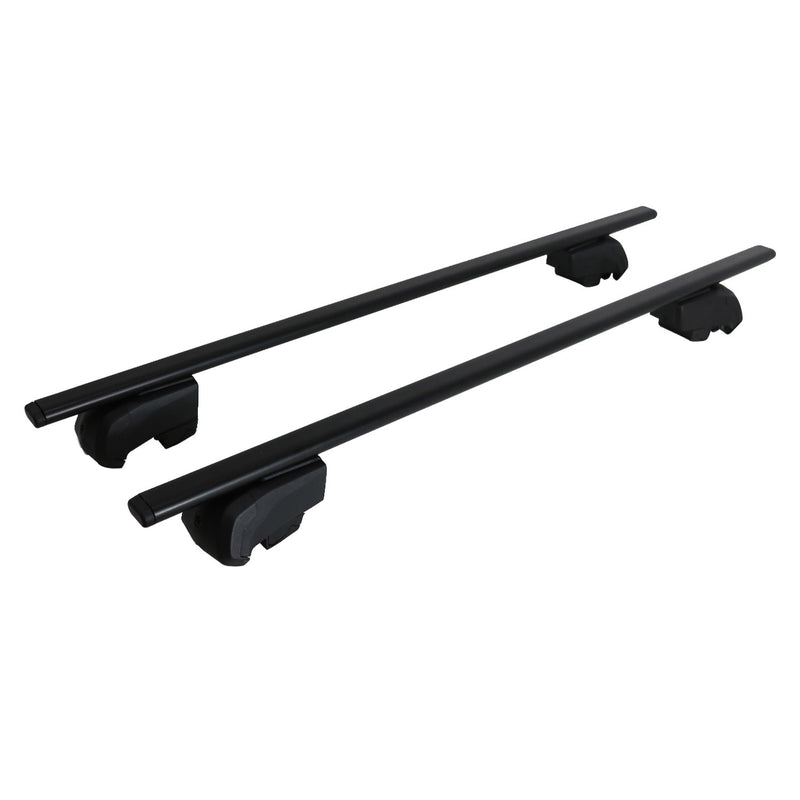 Roof Rack Flush Rail Cross Bars Carrier Anti-Theft Lockable 50" Black