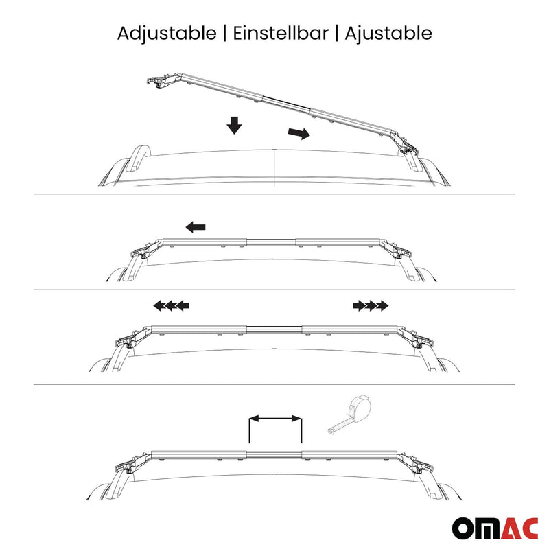 2011-2024 Mini Cooper Countryman R60 F60 Roof Rack Cross Bars Silver