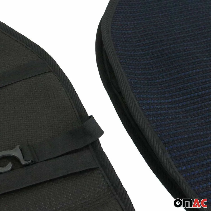 Cadillac Antiperspirant Front Seat Cover Pads Black Dark Blue 2 Pcs