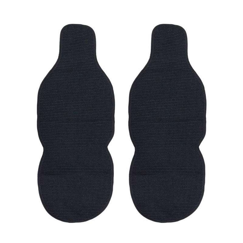 Mini Antiperspirant Front Seat Cover Pads Black Grey 2 Pcs