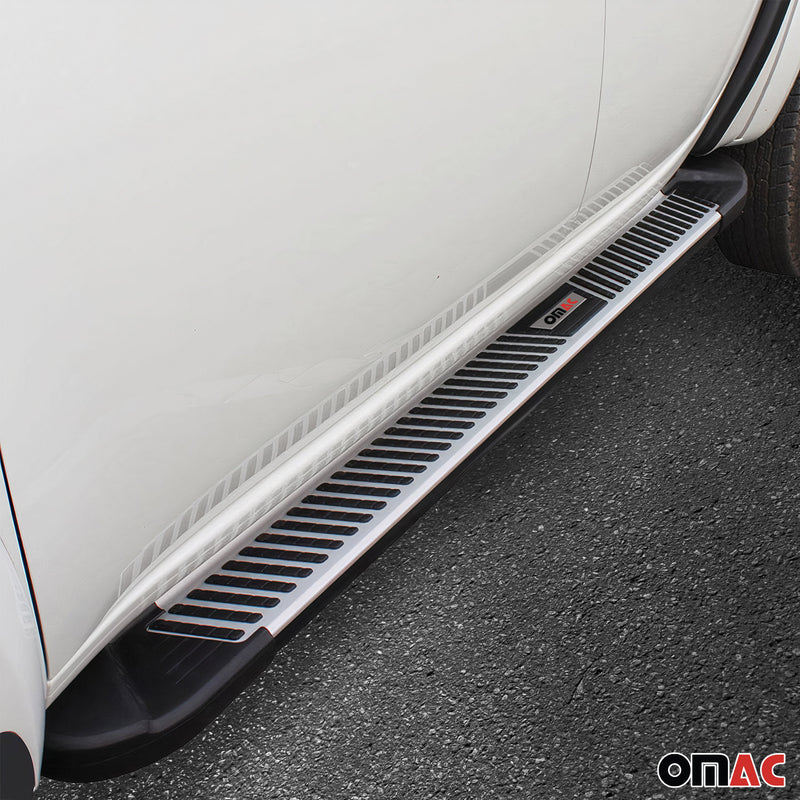 2019-2024 Chevrolet Captiva Running Boards Side Steps Silver & Black