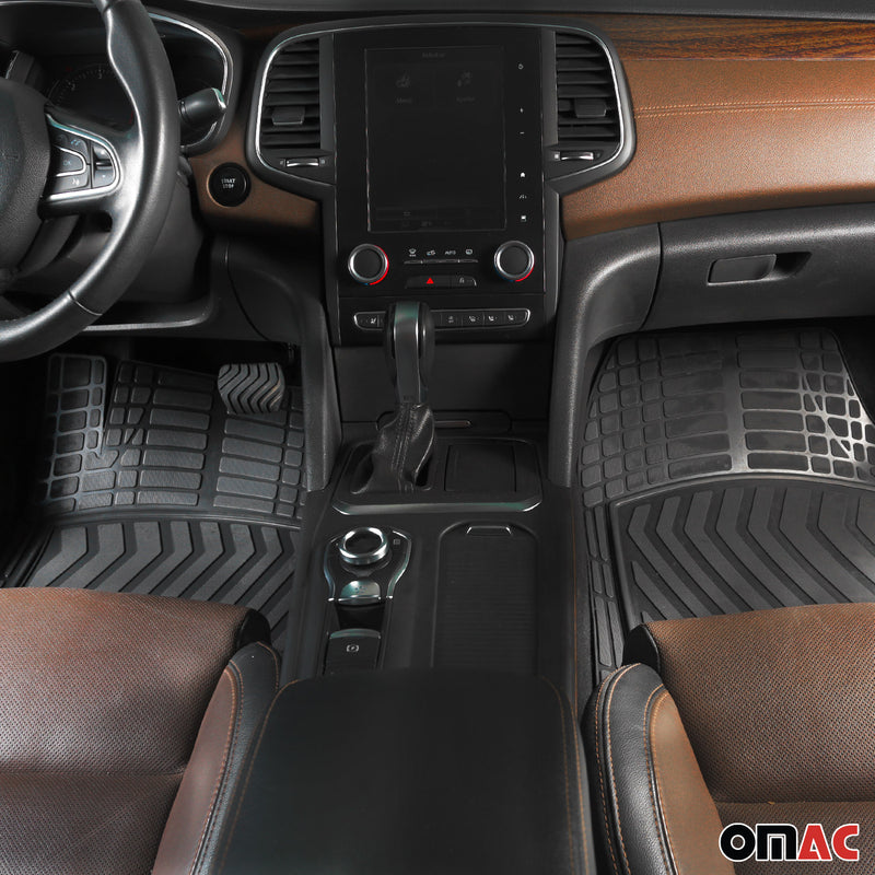 2011-2014 Ford F-150 SuperCab Semi-Custom fit Floor Mats Liner All Weather 3D Black Waterproof 4Pcs