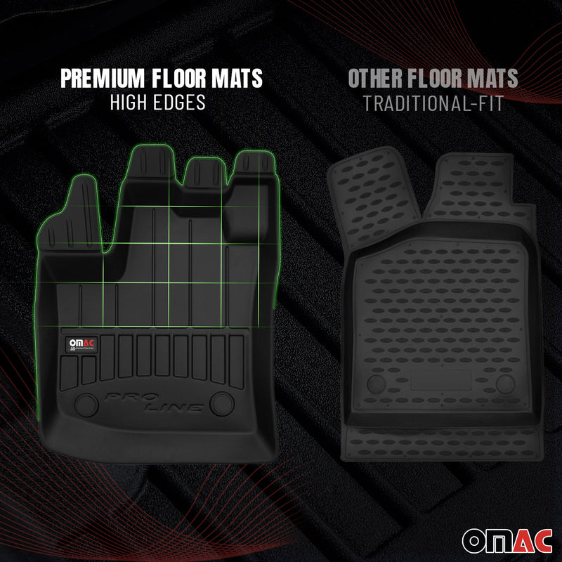 2009-2019 Fiat 500 Premium Floor Mats Liners Full Set All Weather Heavy Duty