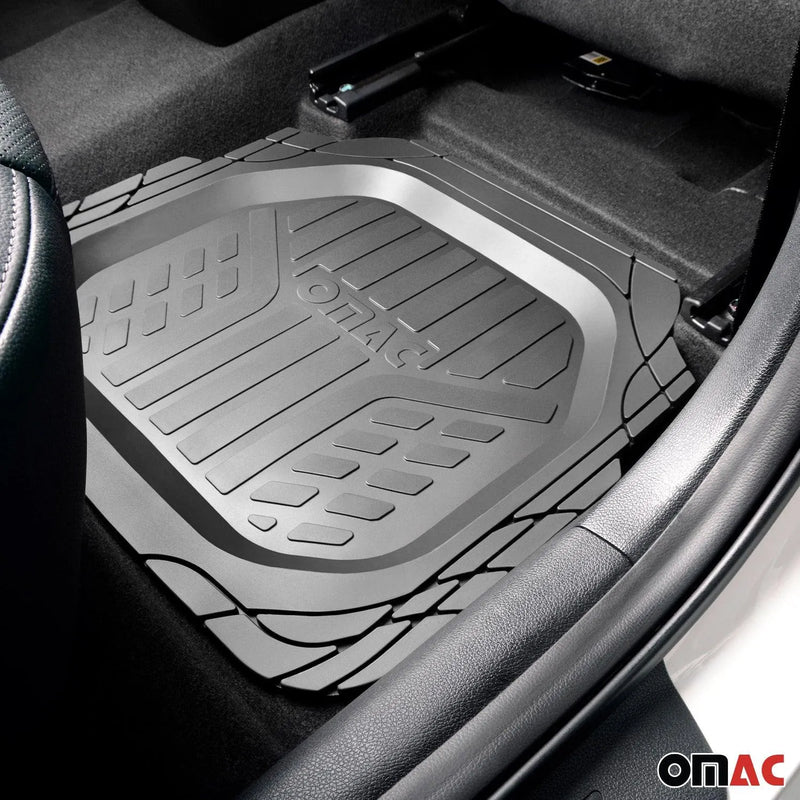 Honda Accord Heavy Duty Trim to fit Floor Mats Liner Black All Weather 4Pcs