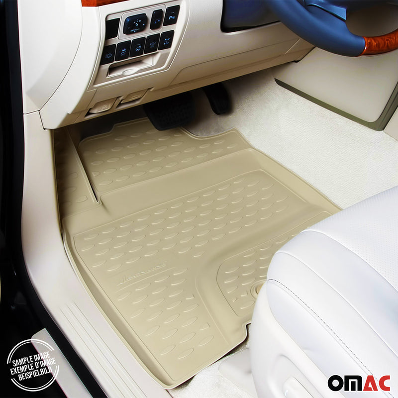 2009-2017 VW CC OMAC Floor Mats Liner Beige TPE All-Weather 4 Pcs