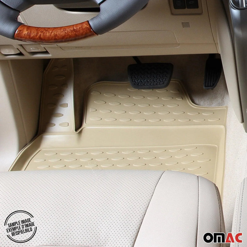 2007-2016 GMC Acadia Floor Mats Liners Full Set All Weather Beige