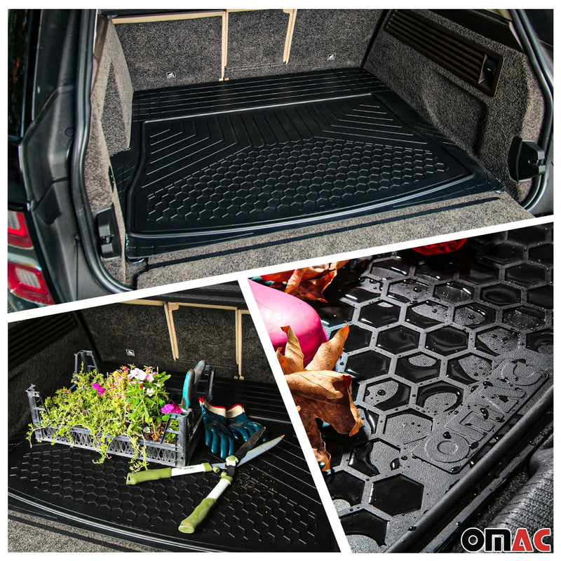 Fiat Semi-Custom fit 3D Floor Mats & Cargo Liner Waterproof Rubber Black 6x