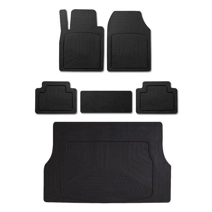 Waterproof Rubber 3D Molded Fit Floor Mats & SET Cargo Liner Protection Black