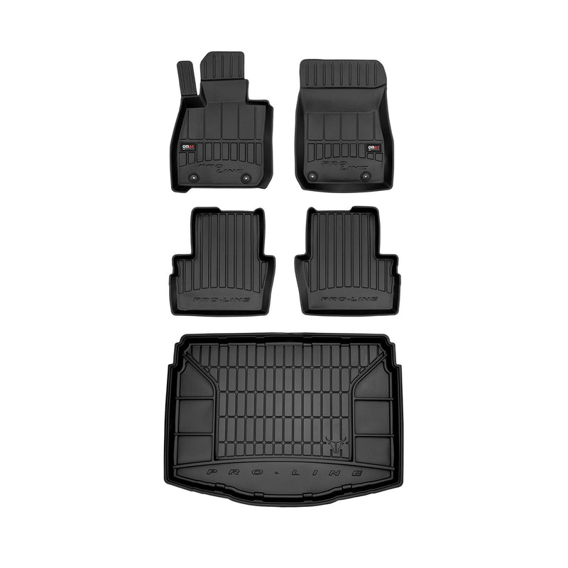 2016-2021 Mazda CX-3 Premium Floor Mats & Cargo Liner Full Set All Weather Heavy Duty Black