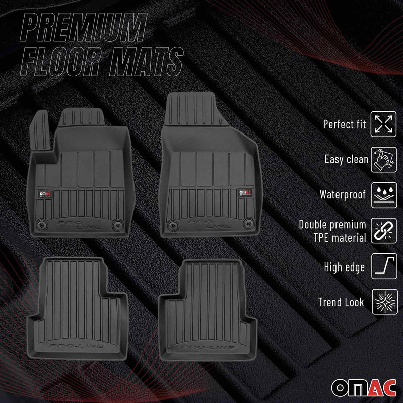 2014-2023 Jeep Cherokee Premium Floor Mats Liners Full Set All Weather Heavy Duty