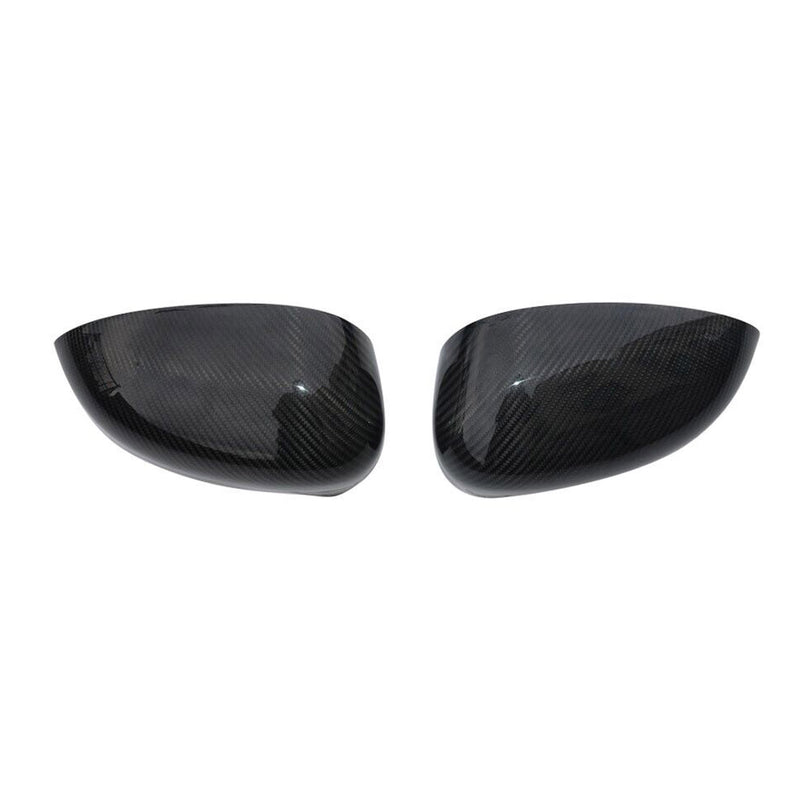 2012-2019 Fiat 500 500C Side Mirror Cover Caps Carbon Fiber Black 2 Pcs