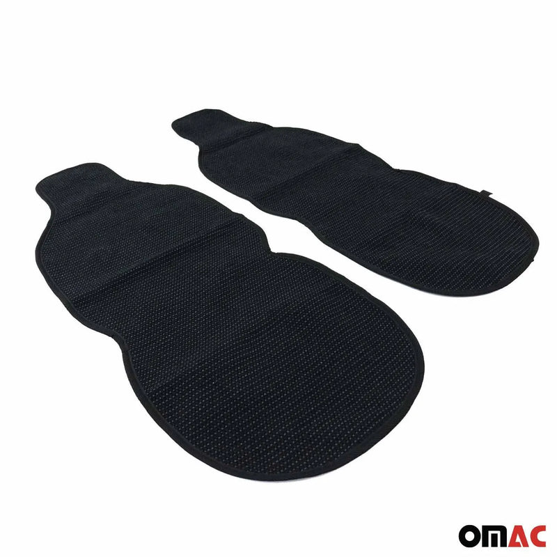 Buick Antiperspirant Front Seat Cover Pads Black Grey 2 Pcs