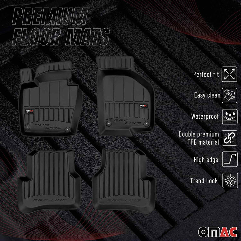 2012-2014 VW Passat B7 Premium Floor Mats Liners Full Set All Weather Heavy Duty