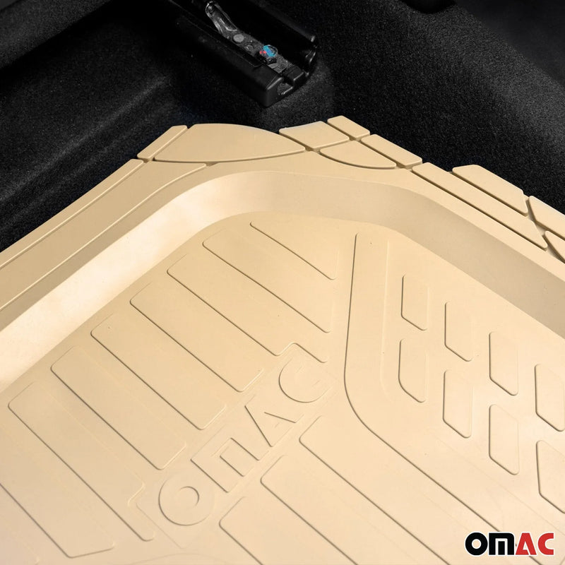 Mitsubishi Heavy Duty Trim to fit Floor Mats Liner Tan All Weather 4Pcs