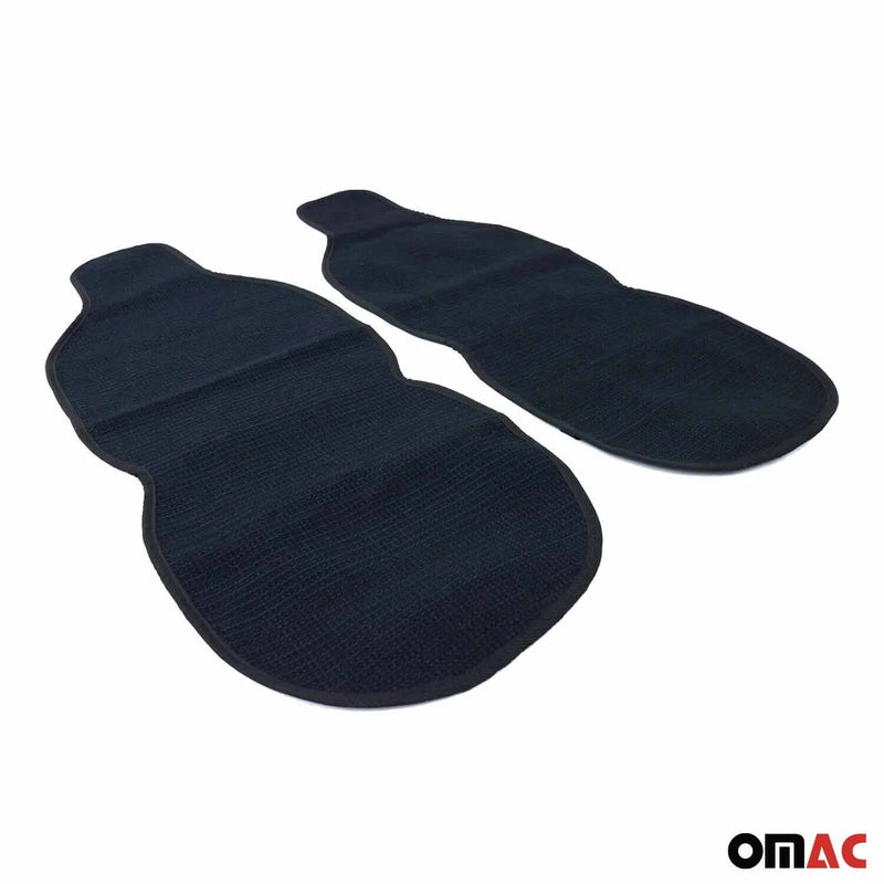 RAM Antiperspirant Front Seat Cover Pads Black Dark Blue 2 Pcs