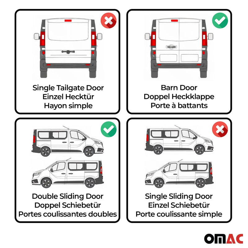 2014-2024 RAM ProMaster L1 L2 SWB Side Window Curtain Double Sliding Beige