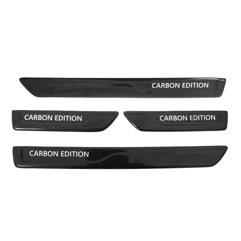 VW Door Sill Scuff Plate Scratch Protector Carbon Fiber Edition 4 Pcs