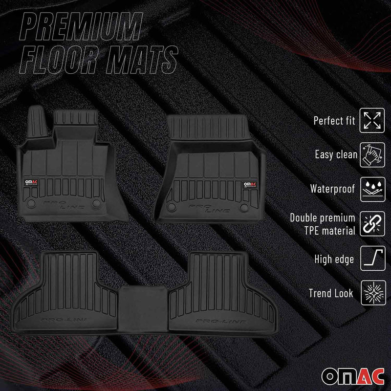 2014-2018 BMW X5 F15 F85 Premium Floor Mats Liners Full Set All Weather Heavy Duty Black