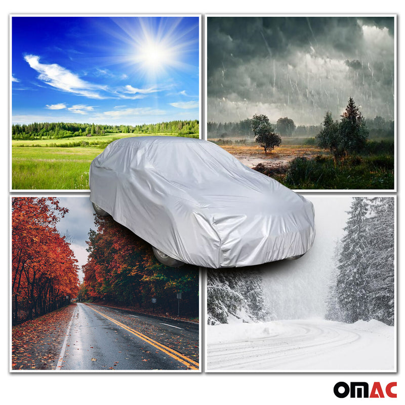 Full 14FT Car Protective Cover All Weather Outdoor Rain Dust Durable Hatchback