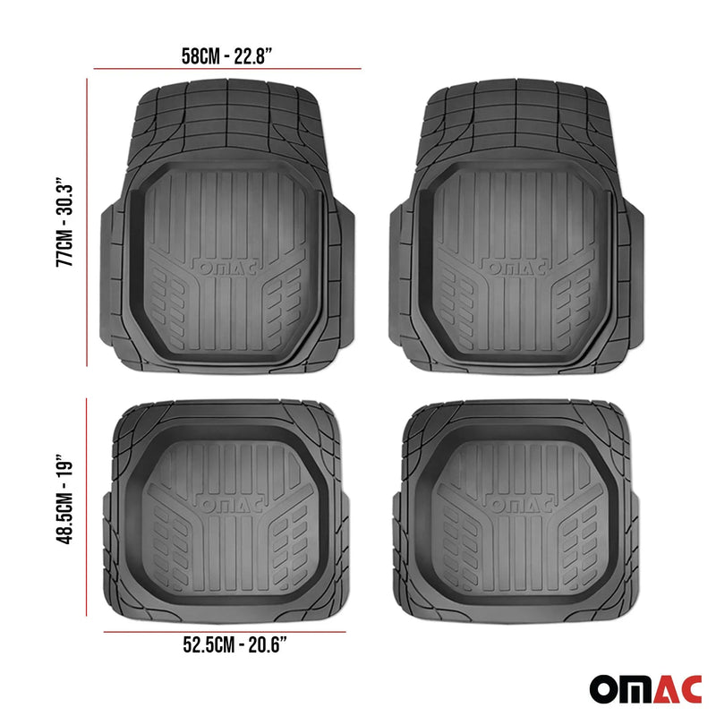 Toyota RAV4 Heavy Duty Trim to fit Floor Mats Liner Black All Weather 4Pcs