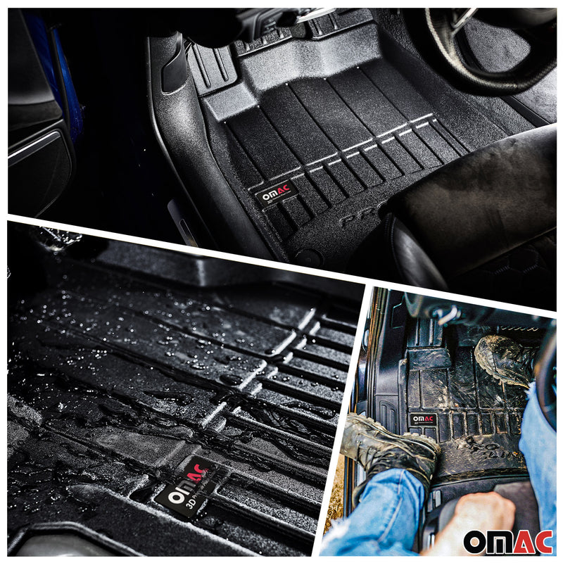 2010-2014 VW Golf Mk6 Premium Floor Mats & Cargo Liner Full Set All Weather Heavy Duty Black