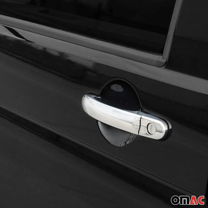 Car Door Handle Cover Protector for VW Tiguan 2018-2024 Steel Chrome 8 Pcs - OMAC USA