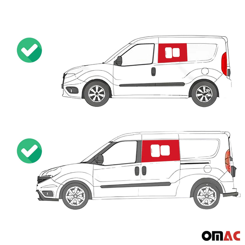 2015-2022 RAM ProMaster City Sliding Window Glass Fit Kit Front Left Side