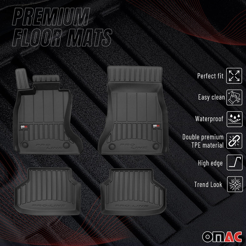 2009-2015 BMW 7 Series F01 Short Sedan Premium Floor Mats Liners Full Set All Weather Heavy Duty