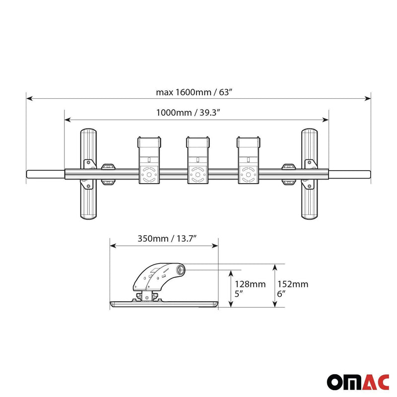 Jeep Gladiator 3 Bike Carrier Racks Interior Cargo Trunk Mount Alu