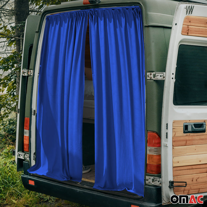 Trunk Tailgate Curtain for RAM ProMaster City Blue 2 Privacy Curtains