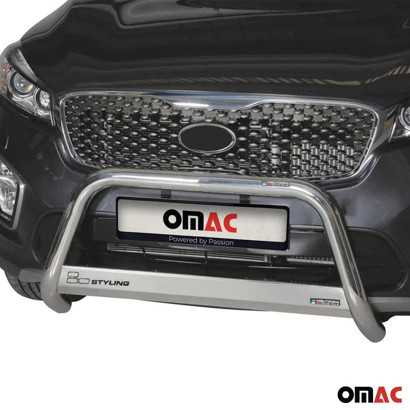 2016-2018 Kia Sorento Bull Bar Push Front Bumper Grille Silver 1 Pc