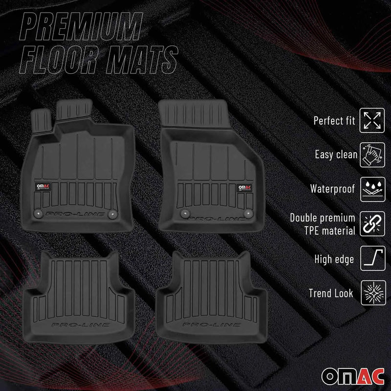 2017-2019 VW Golf Alltrack Mk7 Premium Floor Mats Liners Full Set All Weather Heavy Duty