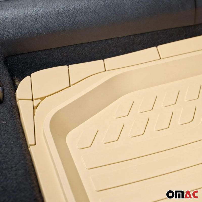 Semi-Custom fit Floor Mats Liner for Nissan Sentra Beige All Weather 4x