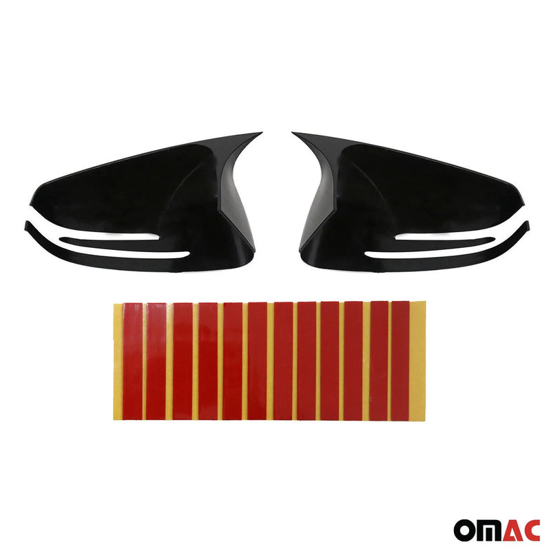 Black Glossy Wing Mirror Cover Caps for Mercedes W212 W204 W221 X204 C218