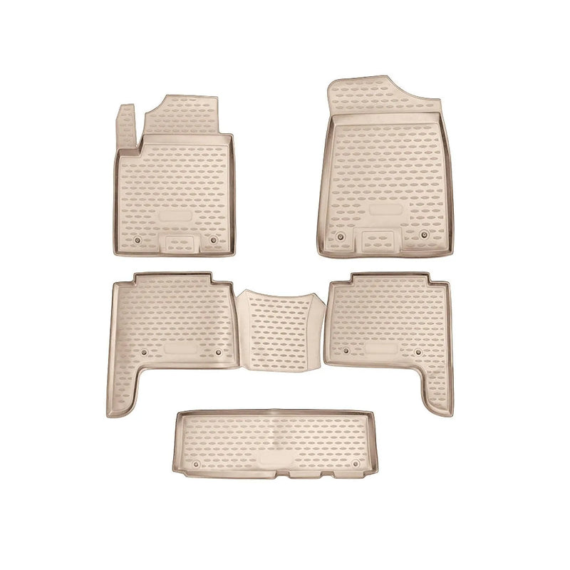 2017-2024 Nissan Armada Floor Mats Liners Full Set All Weather Beige