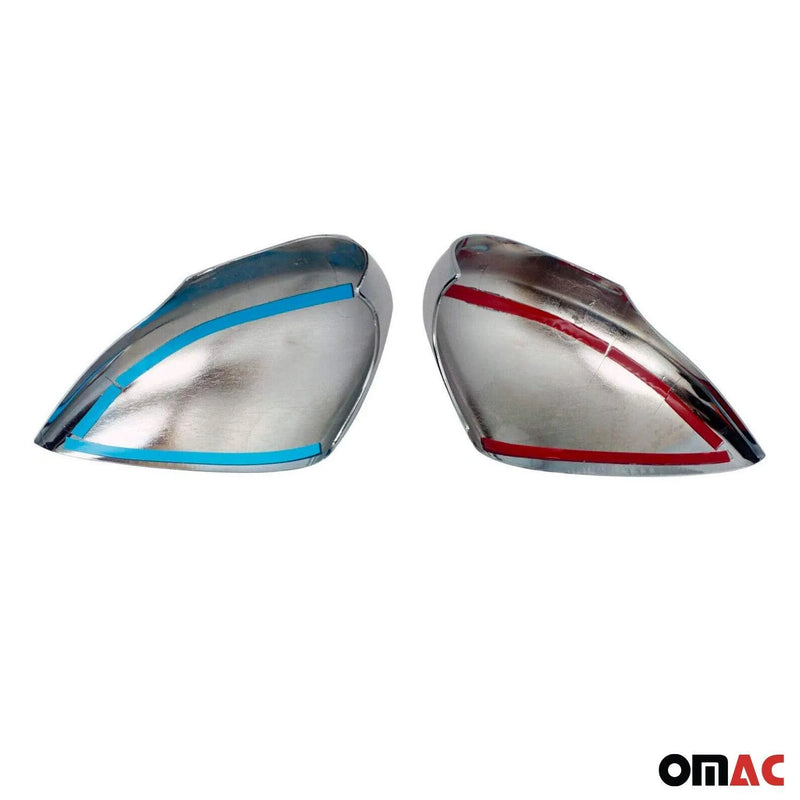 Side Mirror Cover Caps Fits Ford Fiesta / B-Max 2011-2019 Matt Steel 2 Pcs - OMAC USA