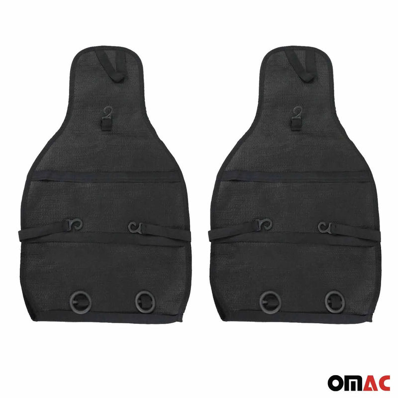 Acura Antiperspirant Front Seat Cover Pads Black Grey 2 Pcs