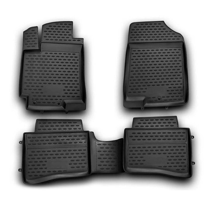 2012-2017 Hyundai Accent Sedan Floor Mats Liners Full Set All Weather Black