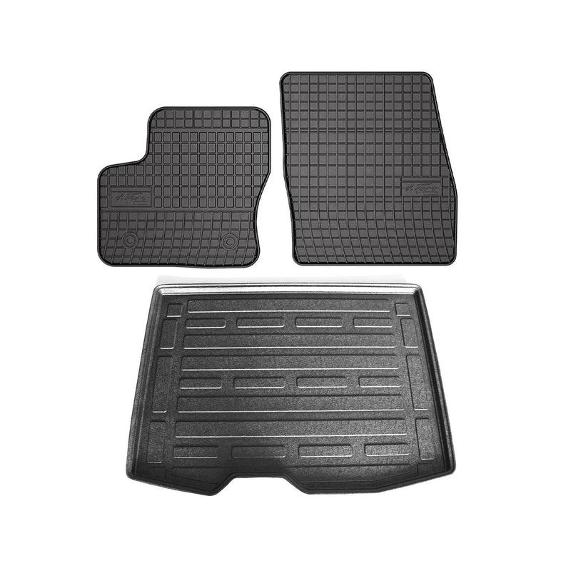 2014-2019 Ford Transit Connect Floor Mats & Cargo Liner Full Set All Weather Black