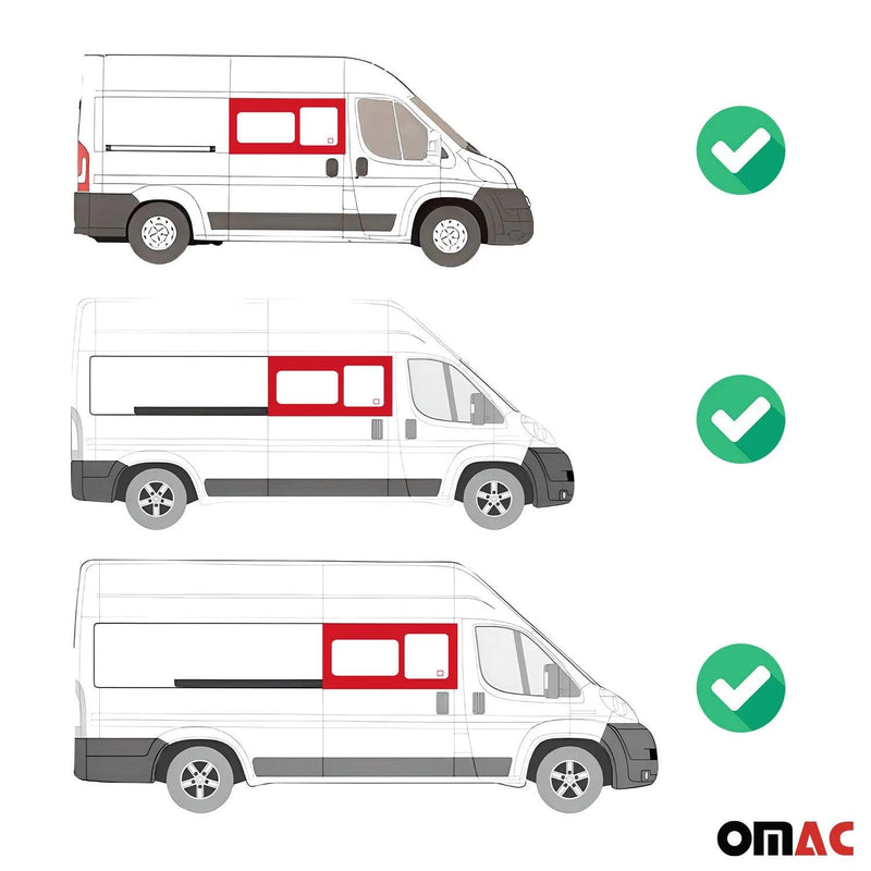 2014-2024 RAM ProMaster L2L3L4 Sliding Window Glass Fit Kit Right Sliding Door