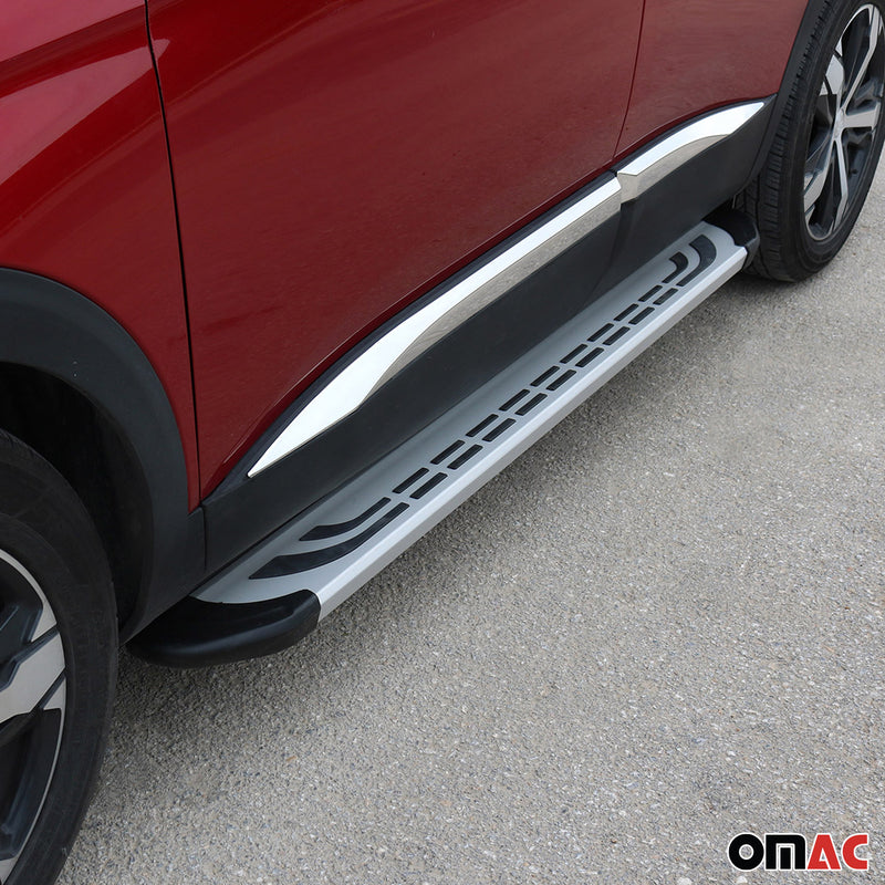 2007-2015 Audi Q7 Running Boards Side Steps Silver