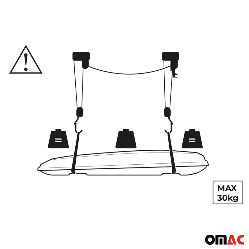 Menabo Roof Box Lift Holder Bike Lift Garage for 66Lbs Capacity