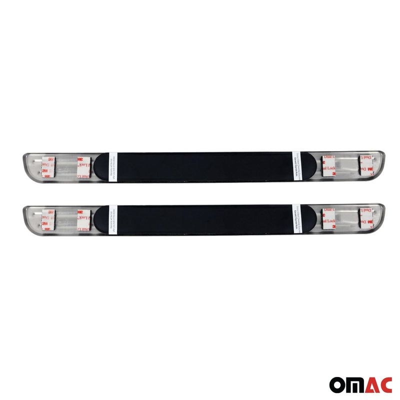 Mercedes CLK Class Door Sill Scuff Plate Illuminated Sport Steel Silver 2 Pcs