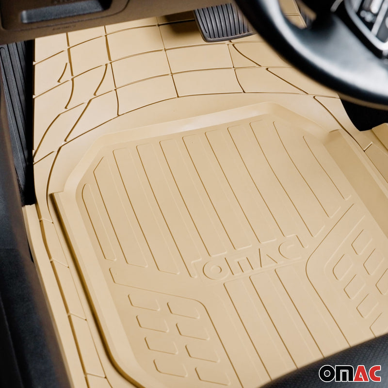 Semi-Custom fit Floor Mats Liner Waterproof for VW Beetle 2012-2019 TPE Beige 4x