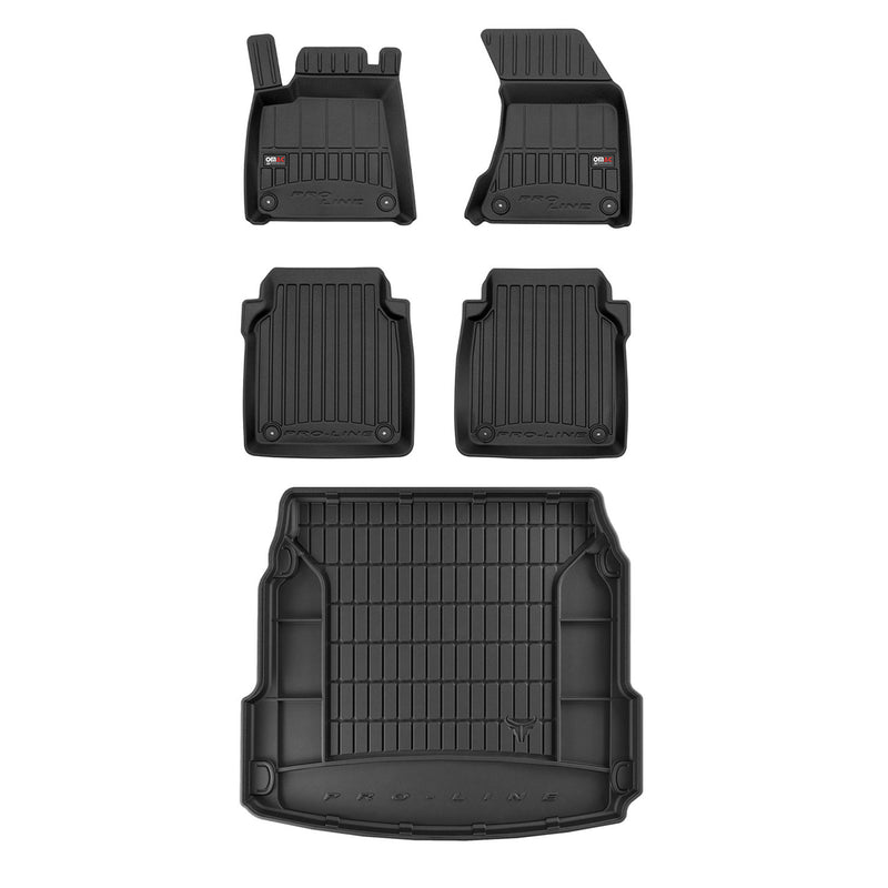 OMAC Premium Floor Mats & Cargo Liners for Audi A8 S8 L 2019-2024 Rubber Black