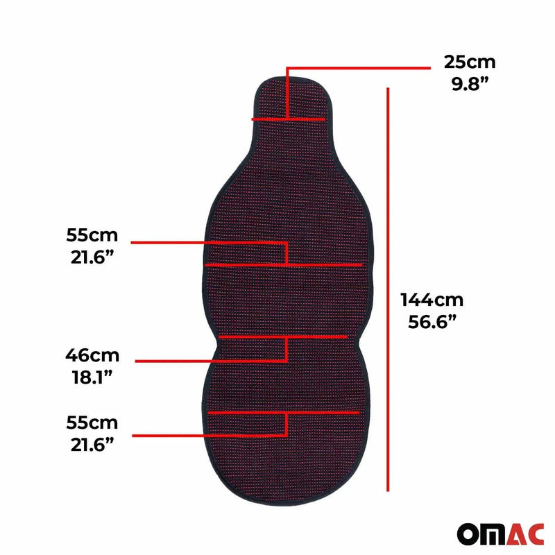 Volvo Antiperspirant Front Seat Cover Pads Black Red 2 Pcs