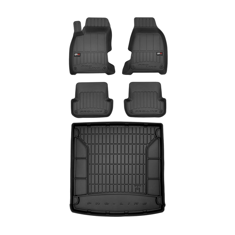 2004-2008 Audi A4 S4 A4 Quattro Wagon Premium Floor Mats & Cargo Liner Full Set All Weather Heavy Duty