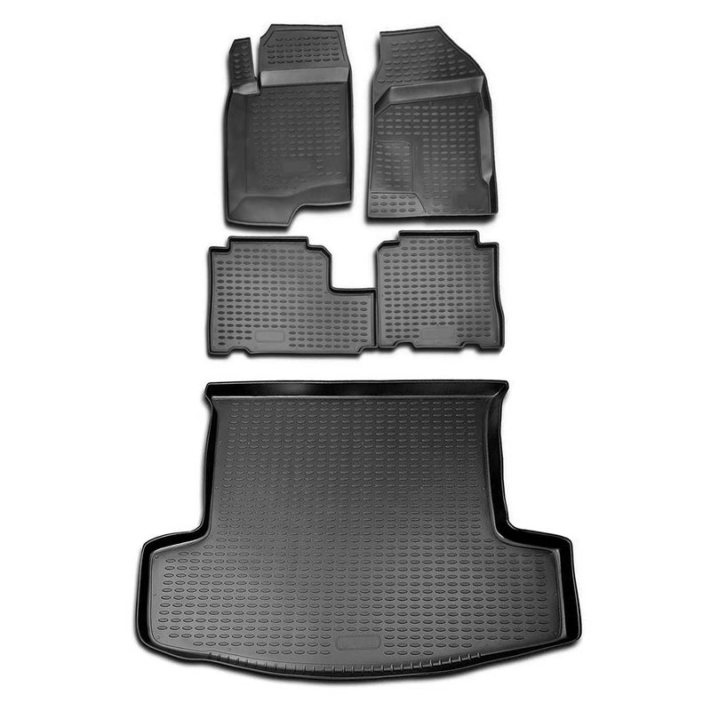 2008-2015 Chevrolet Captiva Sport Floor Mats & Cargo Liner Full Set All Weather Black